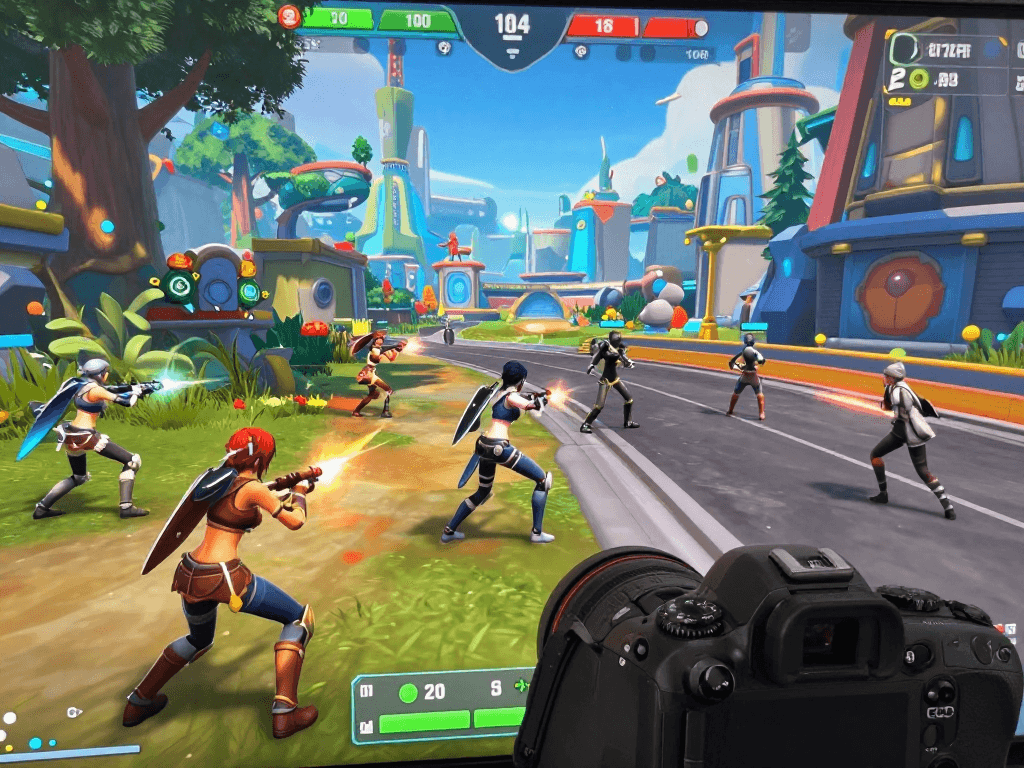 Exciting scene of female avatars in vibrant action within a female porn game, showcasing diverse characters and engaging environments.