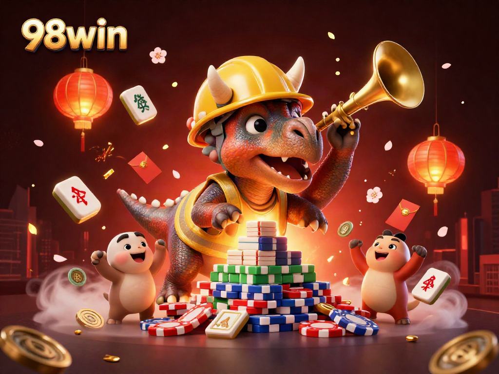Celebrate winning moments at 98win with vibrant visuals of joyful gaming activities.