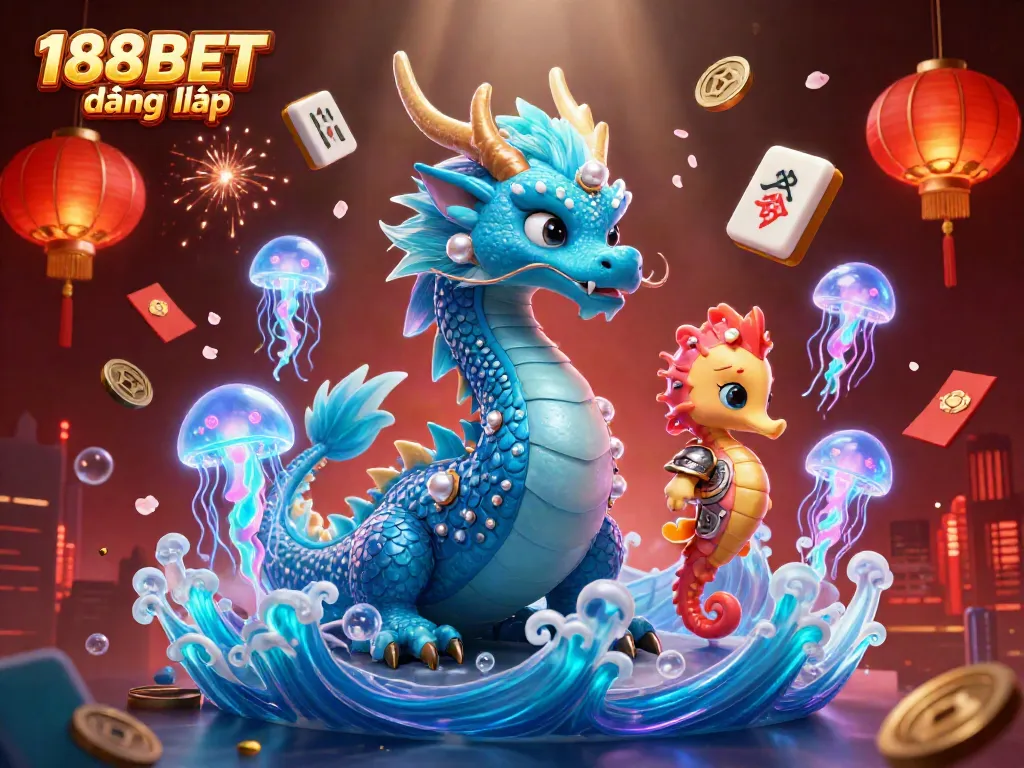 Experience thrilling wins with 188BET đăng nhập, showcasing dynamic underwater characters and casino-themed elements.